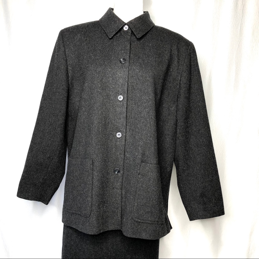 Pendleton Plus Size Virgin Wool Charcoal Gray Suit - image 2